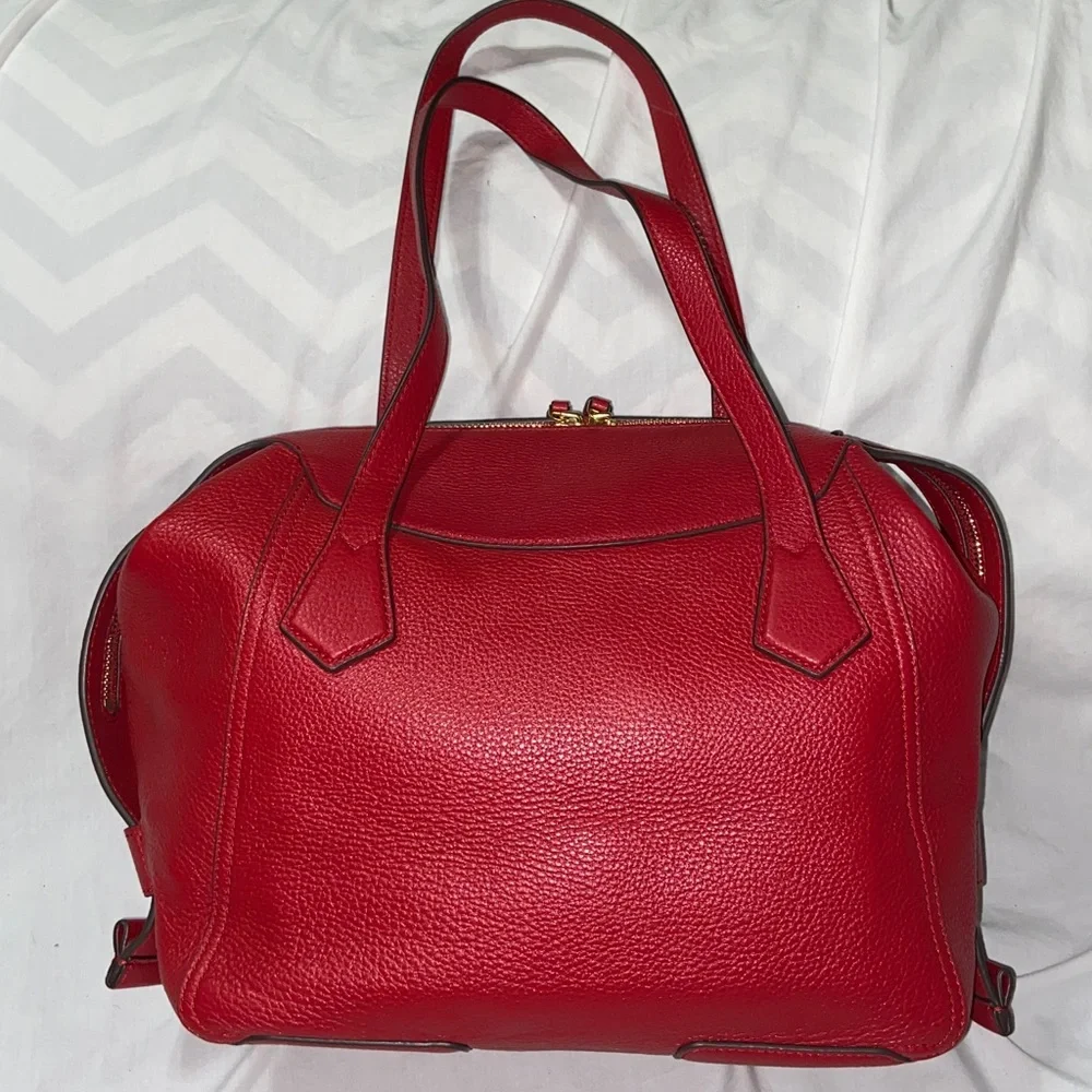 Nwot HTF color Tory Burch Perry Satchel in Red